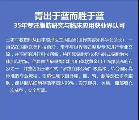 3月10、27、28日，世界吸脂勝者王志軍來了！